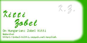 kitti zobel business card